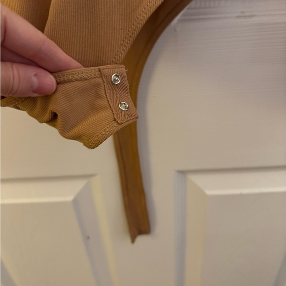 Elodie Camel Long Sleeve Bodysuit - Picture 2 of 2